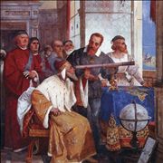 Picture Of Galileo Showed How To Use The Telescope