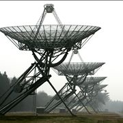 Picture Of Line Of Radio Telescopes In Westerbork Netherlands